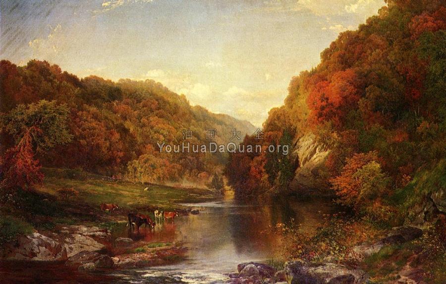 Autumn on the Wissahickon - 托马斯·莫兰